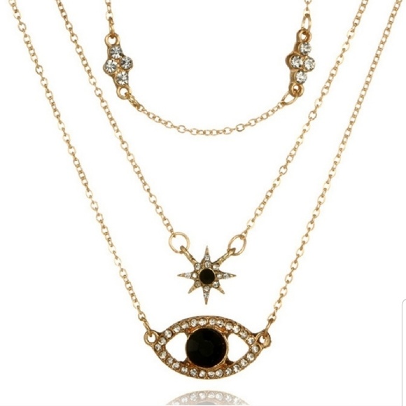 Jewelry - Layered evil eye necklace